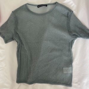 Brandy Melville Mesh Glitter Top
